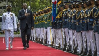 US Secretary of Defense Lloyd Austin in Manila, Philippines in 2023